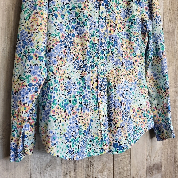 J.Crew Colorful Floral Button-Up Shirt. Size Large 100% Cotton - Picture 8 of 11